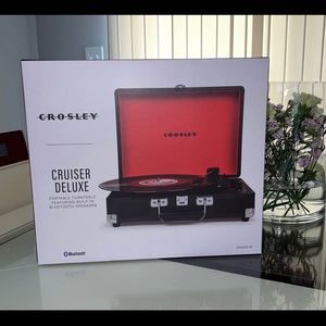 🔥🆕 Crosley Cruiser Deluxe Portable Turntable WL/BT🔥🆕Color Black